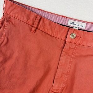 PETER MILLAR Bedford Shorts Mens 33x9 Red Cotton-Blend Performance‎ Golf Tour